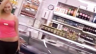 A thief with a stunning look is being taken in the back of the counter