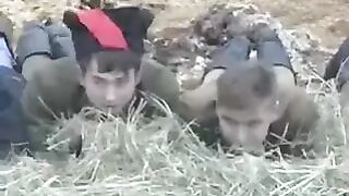 The young guy brought the girl to the barn and fucked her in the hay