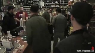 A man fucked a girl hard in the store, she screamed with pleasure