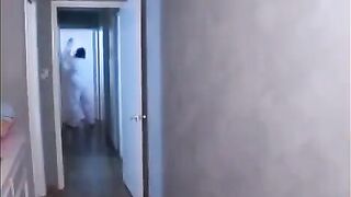 The sexy brunette Asian was fucked by a monster in the mouth