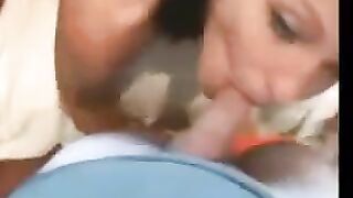 A girl finished the guy’s cock on her face after sex
