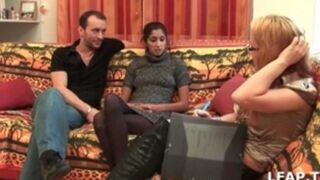 The girl quickly figured out that they wanted sex from her, so things heated up fast