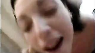 A friend cleaned up the sperm from the vagina and anus with passion
