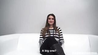 The sexy girl was cast in the Czech casting, she gave a blowjob