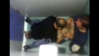 The camera in the toilet caught some spicy action with gays getting it on