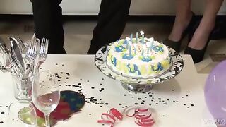 The husband did blowjob and fucked his wife in the bathroom