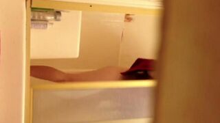 A hidden camera shoots a girl taking shower, it was accidental