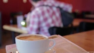 The young guy picked up Asian girl in the cafe and fucked her hard