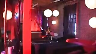 Black woman in latex suit rides a member with intense passion