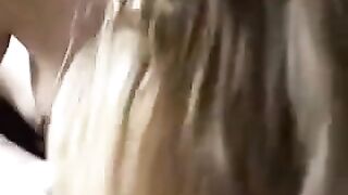 A young girl has sex at home in a homemade setting with intense passion