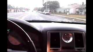 Nikki made a blowjob right in the car, it was a very hot day
