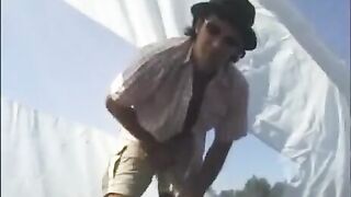 A short journey ends up in a nature fuck