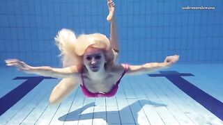 Swimming naked in the pool is a great pleasure