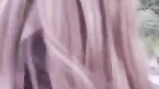 A girl isn't shy to do a blowjob in public place
