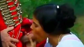 The wife of a rich nobleman was caught in a compromising act with servants