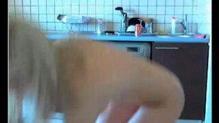 The guy masturbating a naive girl on video chat, exploring her desires