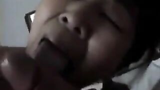 The Chinese woman practices her blowjob skills on her boyfriend