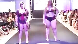 Fatty bitches running on the beach in their swimsuits