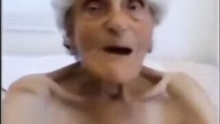A shocking video of a man fucking his grandmother, finishing twice