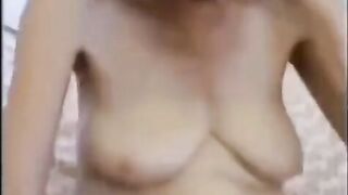 A shocking video of a man fucking his grandmother, finishing twice