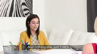 Young beauty Tracy Lindsay fucks with a casting girl in lesbians