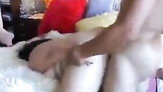 Man fucks a thick juicy ass of a BBW in the bedroom