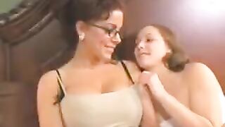A mother introduces her daughter to the wonders of lesbian sex
