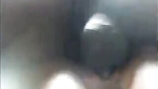 A black girl was heavily penetrated, her pussy became wet and she came hard