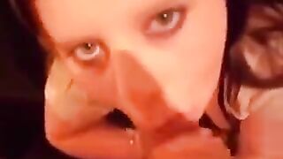 The young girls love to eat the sperm after doing blowjob