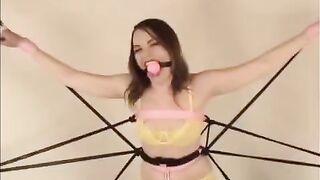 The girl Diana is tied up and fucked hard
