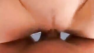 A cute baby has sex and ends with a pussy, making a lot of noise