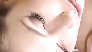 A busty mom licks the young guy’s cock and balls with her tongue