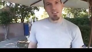 The cute girl sucks the guy's nipple and he puts it in her wet pussy
