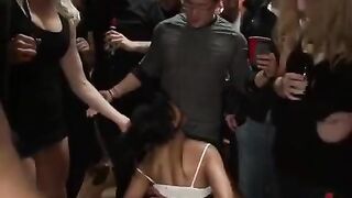 Mature woman in rough sex with several guys