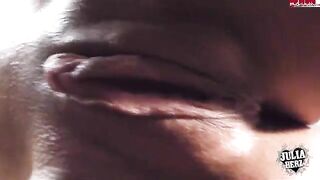 Homemade huge facial POV (HD) - Sloppy blowjob - Natural big tits