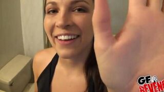 A beautiful and quickie sex in the bathroom with a passionate homemade scene
