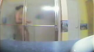 A girl took shower not knowing that there was a hidden camera