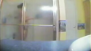 A girl took shower not knowing that there was a hidden camera