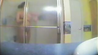 A girl took shower not knowing that there was a hidden camera