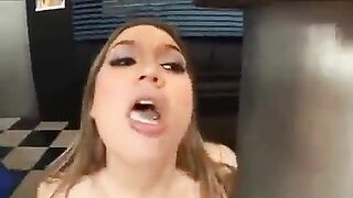 A BBW wife with big tits gets her holes filled by a buffer in an intense episode