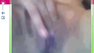 A girl showed her wet pussy in the chat and got fucked