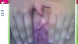A girl showed her wet pussy in the chat and got fucked