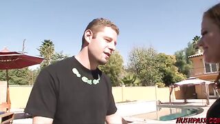Cute brunette Sindee gets her pussy stuffed by Sean’s huge cock
