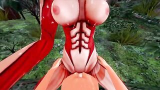Annie Titan has sex with a guy in a Halloween special themed episode