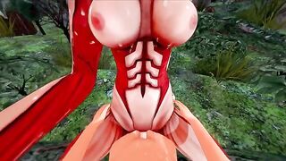 Annie Titan has sex with a guy in a Halloween special themed episode