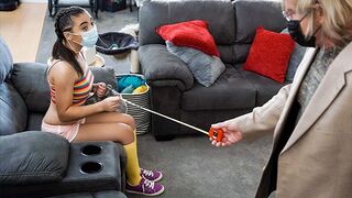 Adorable princess Zeroella Skies pleases an older man with her tight holes