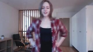 You're Too Big! - A sexy teen girl plays with a huge dildo in this steamy solo session