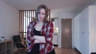 You're Too Big! - A sexy teen girl plays with a huge dildo in this steamy solo session