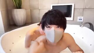 Japanese guy’s slippery handjob with lotion leads to an intense, messy finish in doggy style