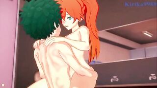 Izuku Midoriya and Hisoka Kendo are fucking in the locker room - My Hero Academia